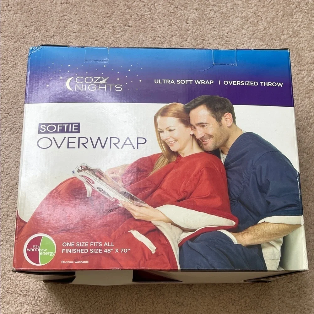 NWT Softie Overwrap - ELECTRIC Red Ultrasoft Wrap and Oversized Throw Blanket